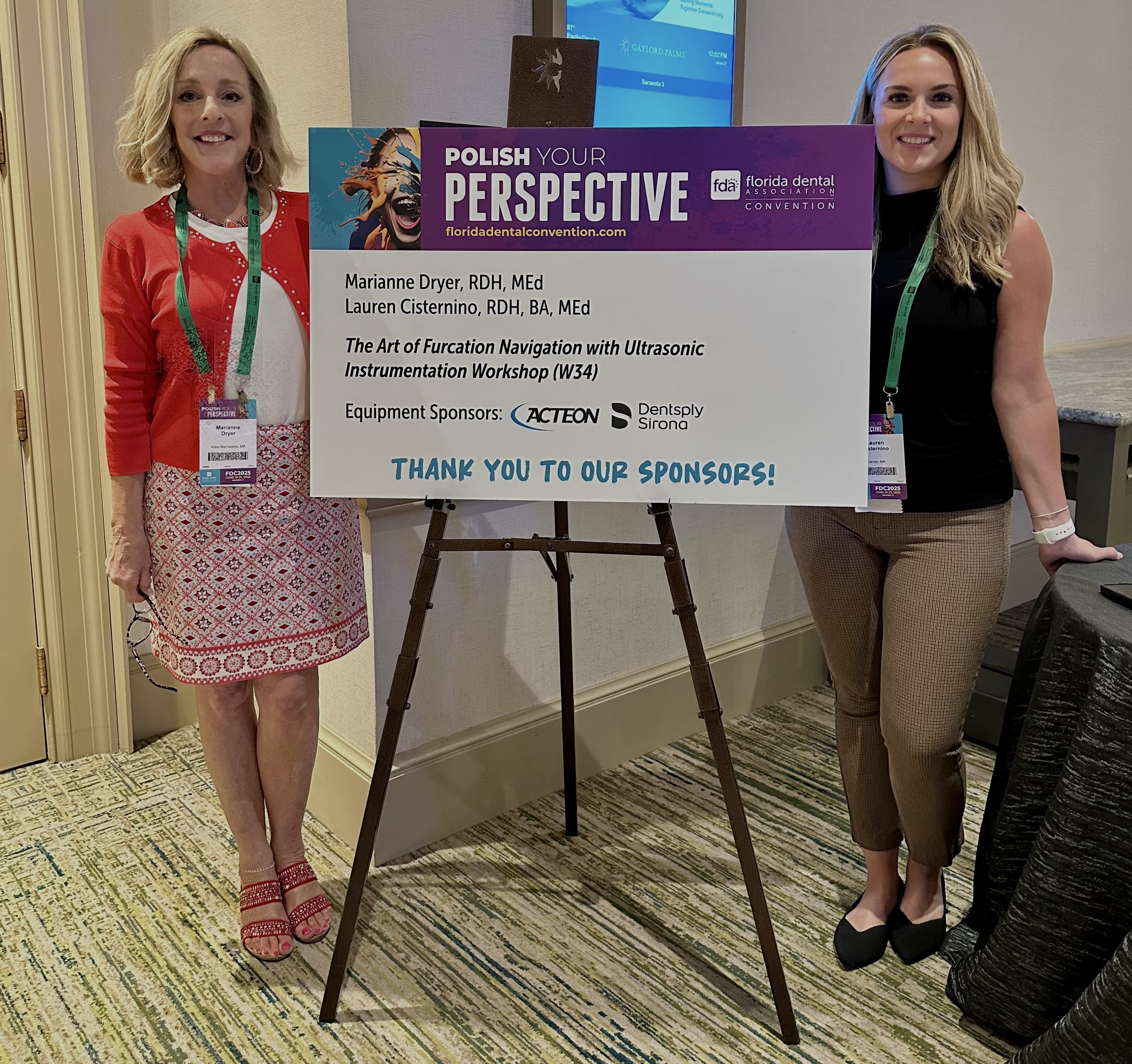 Marianne Dryer and Lauren Cisternino at the Florida Dental Convention